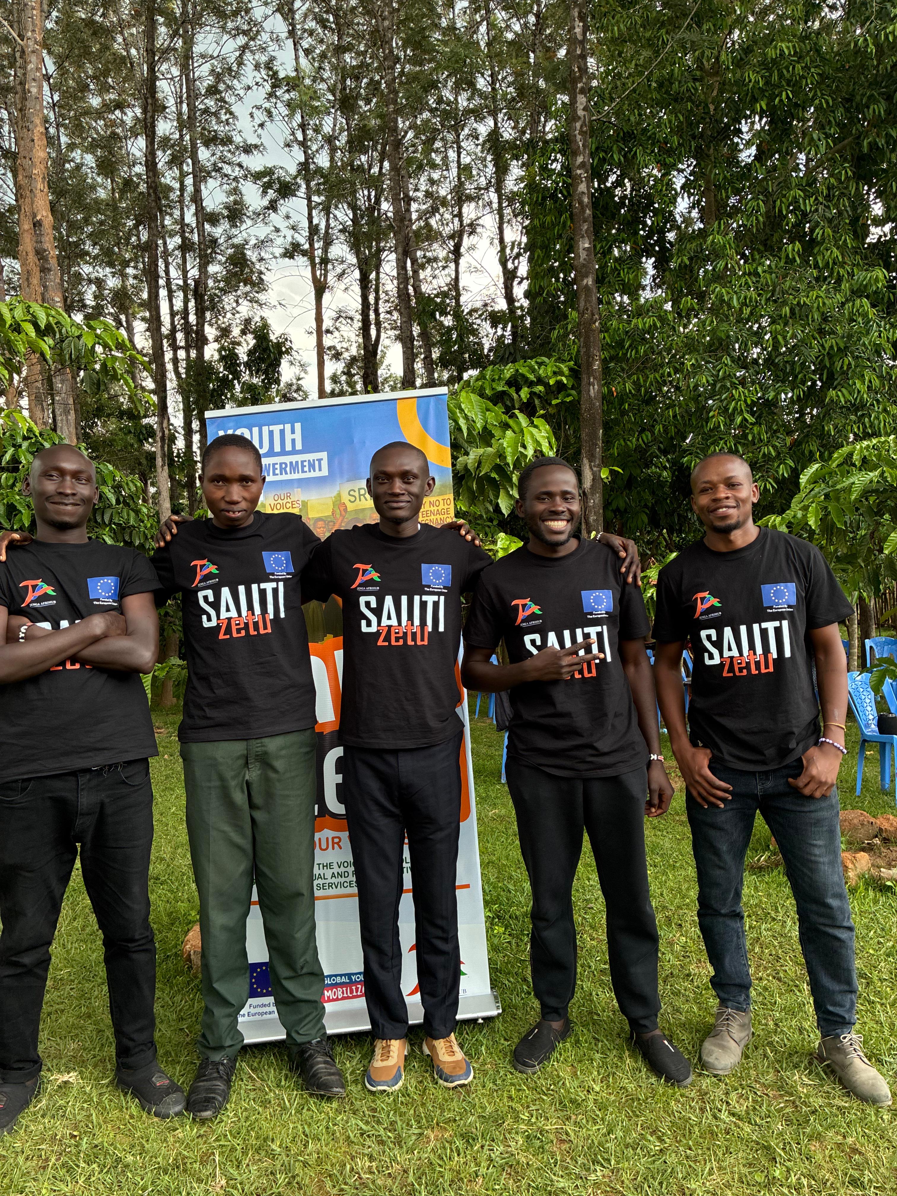 Sauti Zetu facilitators leading a session on reproductive health awareness
